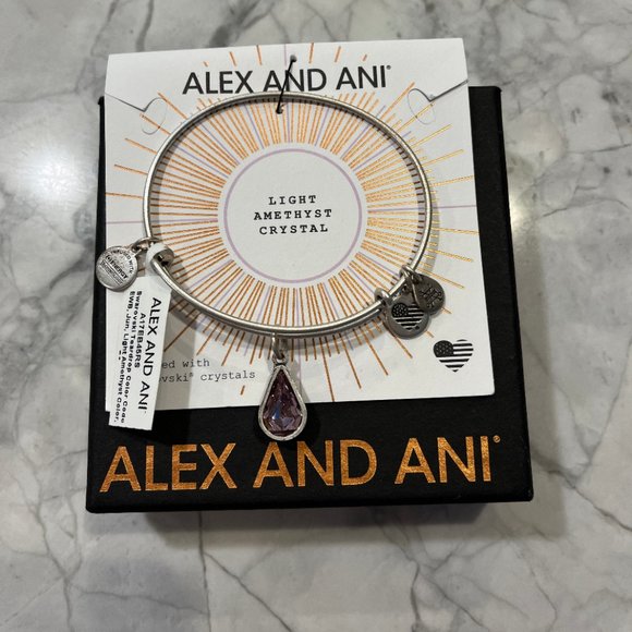Alex and Ani Amethyst Bracelet - Picture 1 of 3